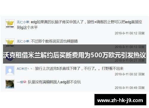 沃克租借米兰解约后买断费用为500万欧元引发热议